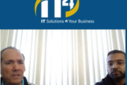 Two men talking in a video with IT4 logo