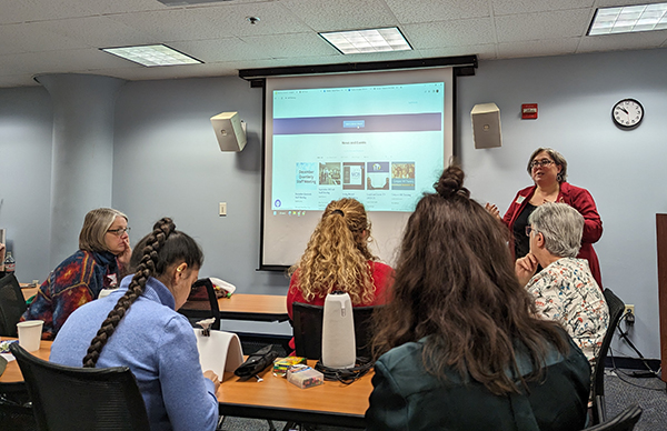 Rosalie Rippey presents about the Communications department