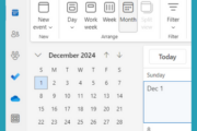 Outlook calendar screenshot